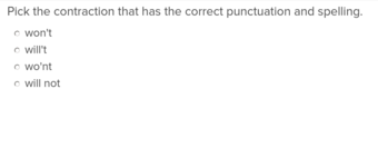 Apostrophes in Contractions 1