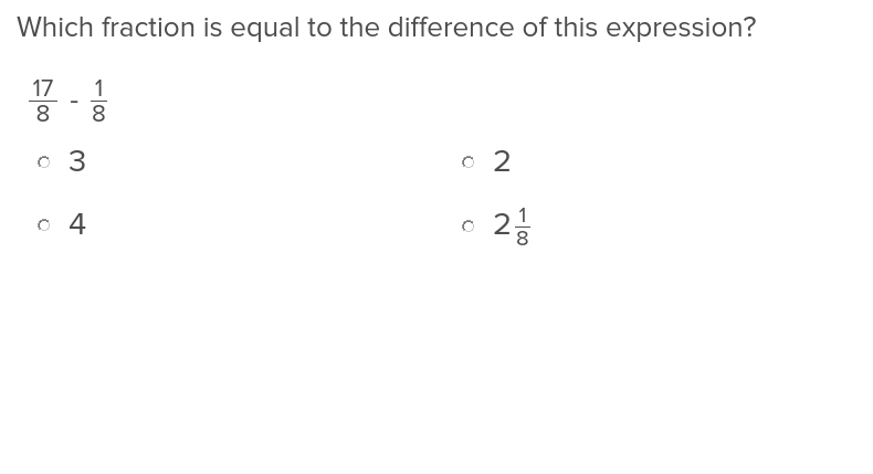 Subtracting Fractions with the Same Denominator 2