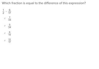 Subtracting Fractions with Unlike Denominators