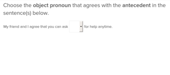 Pronoun Antecedent Agreement 1