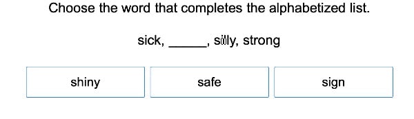 Spelling: Alphabetizing large image
