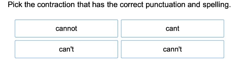 Apostrophes in Contractions 1