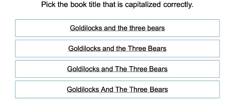 Capitalization of Titles and Headings 1