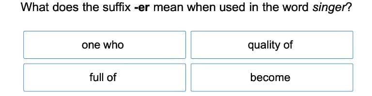 Common Suffixes 3