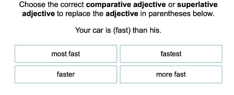 Comparative and Superlative Adjectives 2