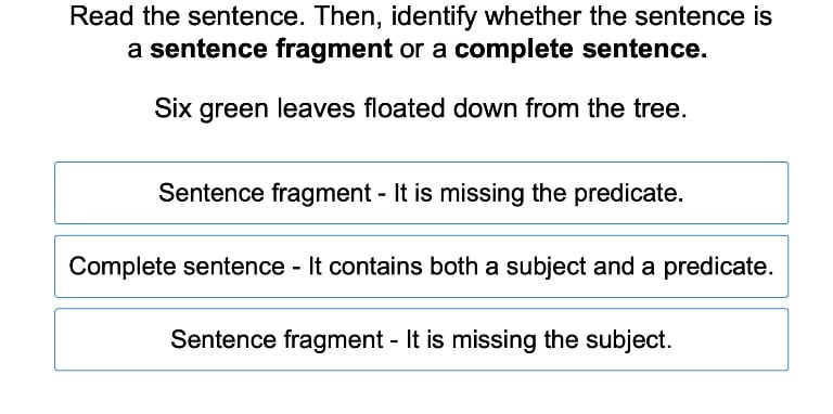 Complete Sentences vs. Fragments 2