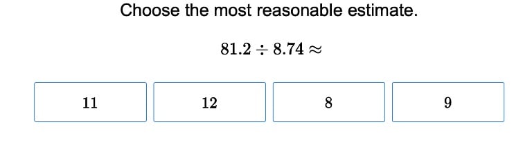 Decimal Division with Estimation