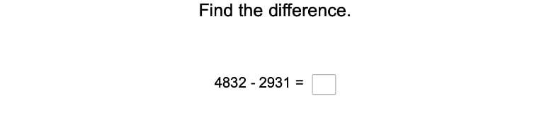Four-Digit Subtraction