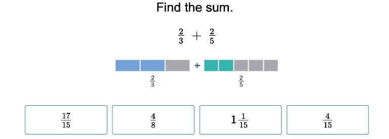 Adding Fractions With Unlike Denominators