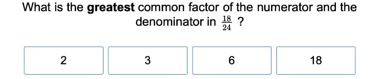 Fractions and Greatest Common Factors