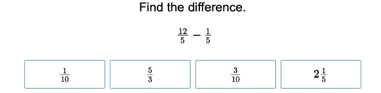 Subtracting Fractions With Like Denominators 2