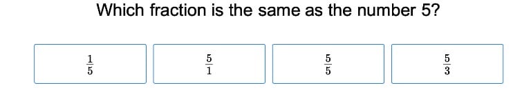 Whole Numbers as Fractions