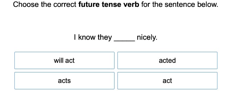 Future Tense Verbs 1