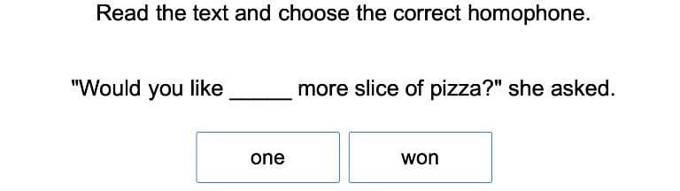 Homophones 1