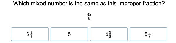 Mixed Numbers and Improper Fractions 1 large image