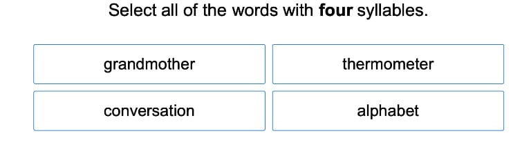 Multi-Syllable Spelling 1