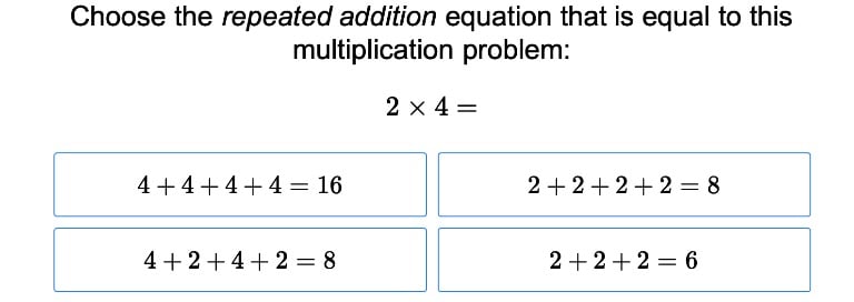 Multiplication and Repeated Addition