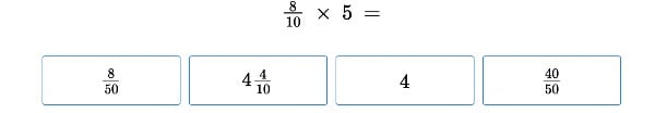 Multiplying Fractions by Whole Numbers large image
