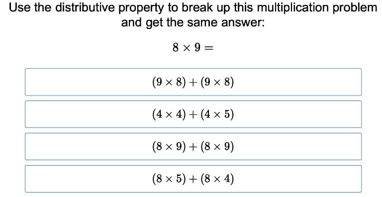 Multiplication and the Distributive Property
