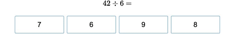 Division Facts to 100 with One-Digit Divisors