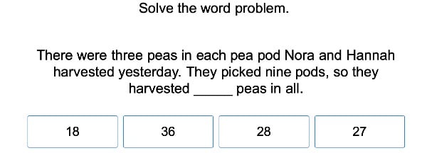 One-Digit Multiplication Word Problems large image