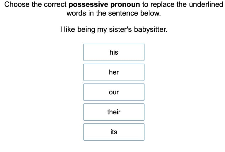 Possessive Pronouns 1