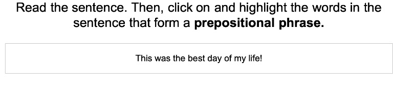 Prepositional Phrases 2