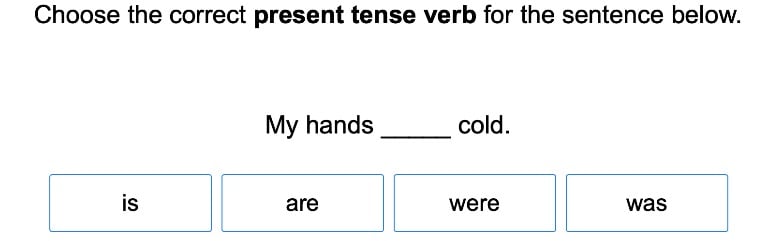 Present Tense Verbs 1
