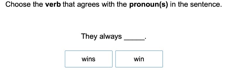 Pronoun-Verb Agreement