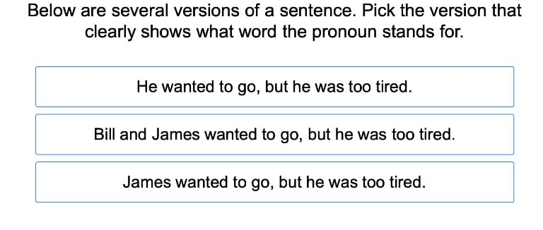 Pronouns to Clarify Meaning