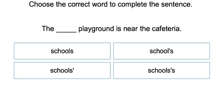 Singular and Plural Possessives