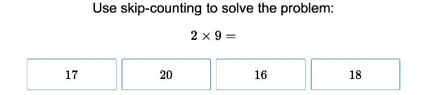 One-Digit Multiplication with Skip-Counting large image