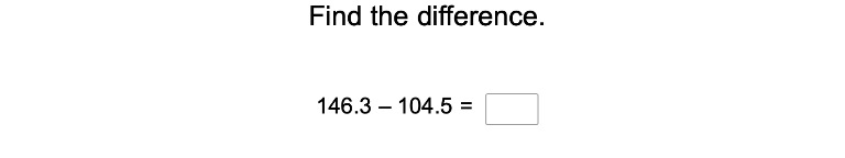 Decimal Subtraction to the Tenths Place