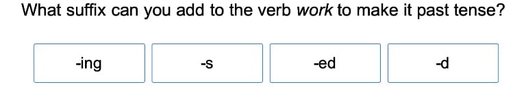 Suffixes to Change Verb Tenses 1