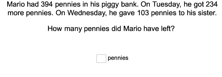 Three-Digit Addition and Two-Step Word Problems