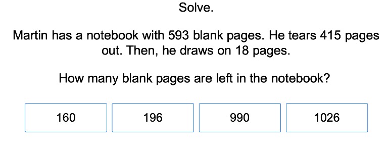 Three-Digit Subtraction and Two-Step Word Problems