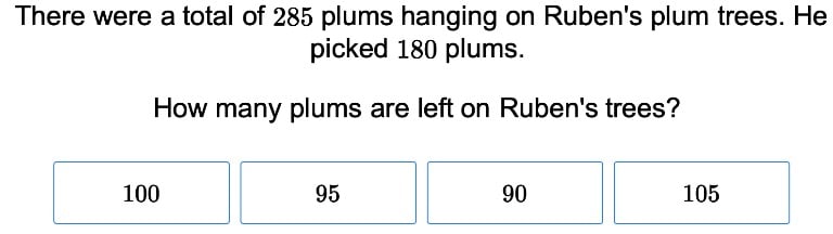 Three-Digit Subtraction Word Problems