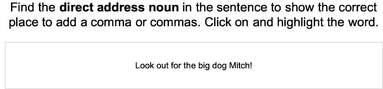 Using Commas to Indicate Direct Address