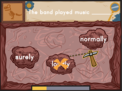 Dino Bones: Adverbs That Tell How large image