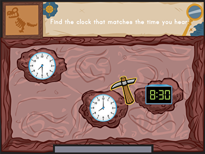 Dino Bones: Telling Time to the Hour large image