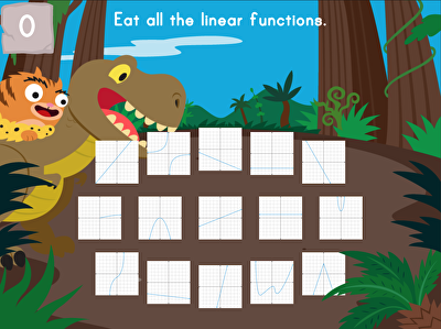 Dino Crunch: Linear vs. Nonlinear Graphs and Equations large image