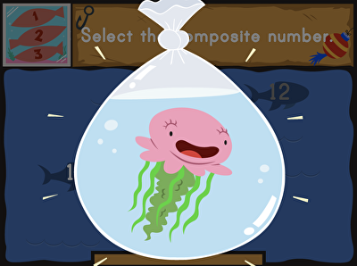 Dino Fishing: Composite Numbers large image