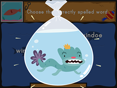 Dino Fishing: Spelling Fun large image