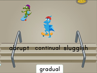 Dino Skateboarding: Antonyms large image