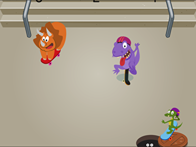 Dino Skateboarding: Square Roots (Level 1) large image