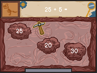 Dino Bones: Two-Digit Addition Within 100 large image