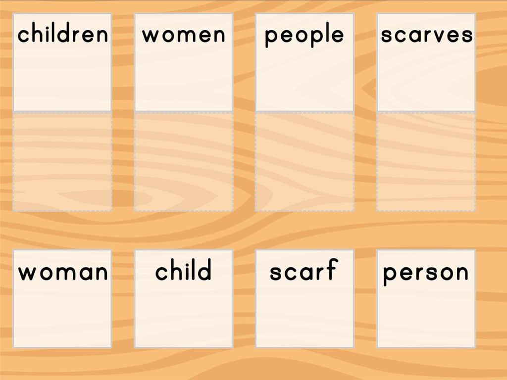 Irregular Plural Nouns Match