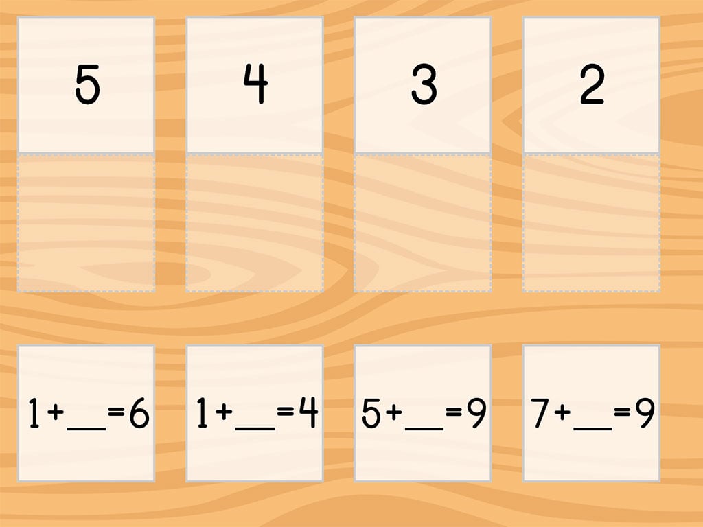 Match: Addition Within 10 and Missing Factors