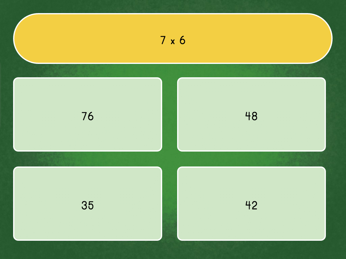 Multiply by 7: Quiz