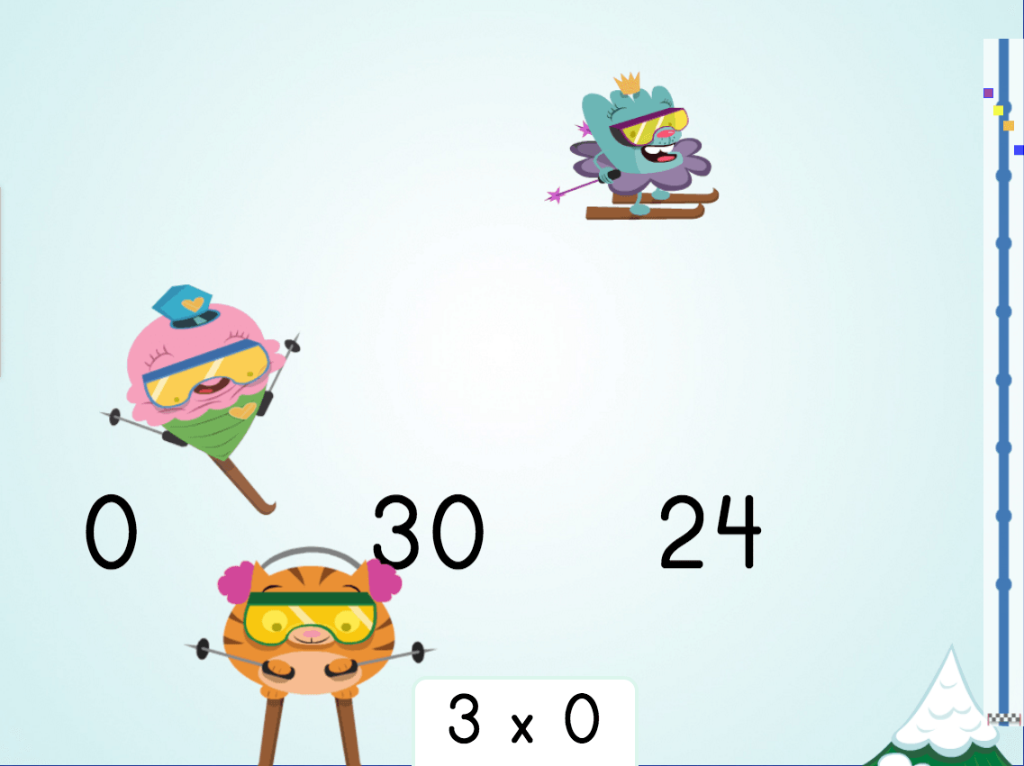 Multiply by 3: Ski Racer